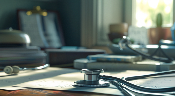 Co oznaczają powiększone węzły chłonne? stetoskop leży na biurku