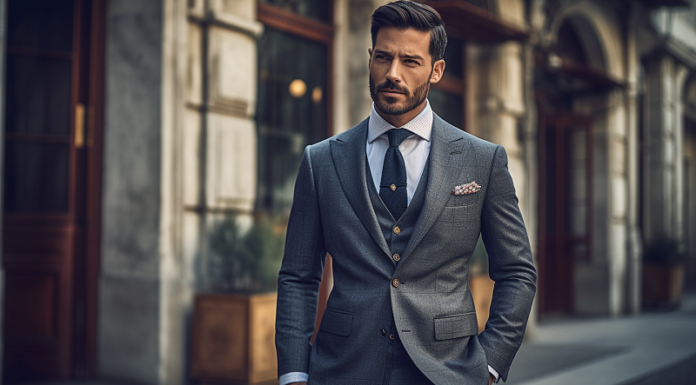 Jaki garnitur wybrać na ślub? Jak dobrze wyglądać na ślubie? mężczyzna w garniturze