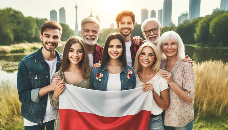 polacy z flagą